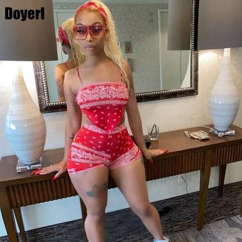 Casual Two Peice Set for Women Summer Biker Shorts 2 Piece Set Crop Tops and Bandana Shorts Sets Streetwear Outfits Tracksuits