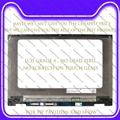 14" FHD HD For Hp Pavilion X360 14m-dw0013dx 14m-dw0023dx LCD Laptop Touch Screen Display Replacement Assembly With board