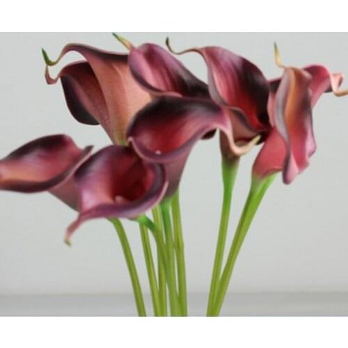 10Pcs Artificial Real Touch Calla Lily Flowers Home Wedding Party Decor