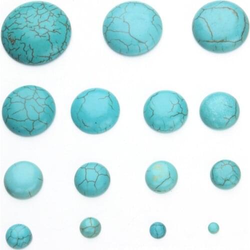 10 pcs Cabochon blue turquoise patch handmade material DIY accessories