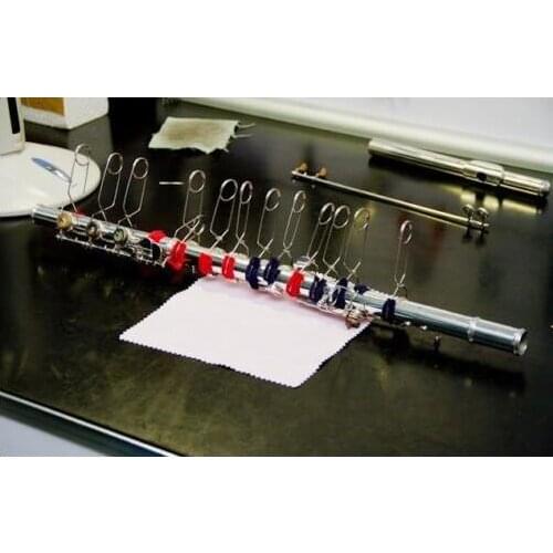 100pcs unfinished flute button key pad indentation flute shape with a cl