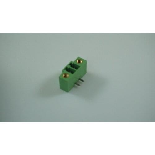 1000pcs Pluggable terminal block 3.81mm header 2 poles solder right angle through hole green Tin plated cross 20020111-D021A01LF