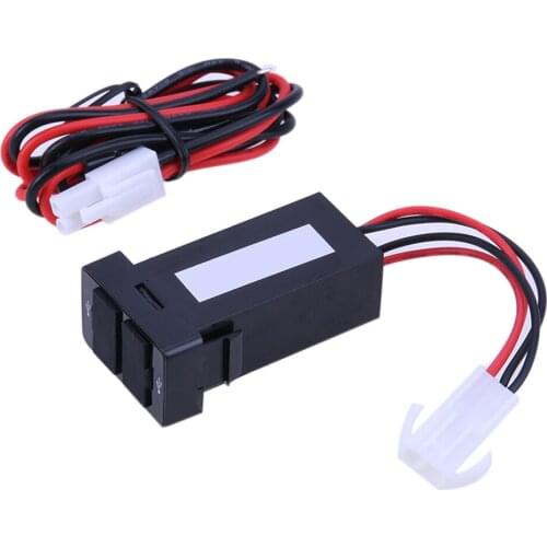 12V-24V Car Cigarette Lighter USB Power Socket For Toyota Dual USB Power Outlet USB Socket for iPhone iPod iPad Phone Tablet