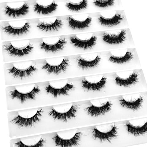 14Pairs Fluffy Lashes 10-25mm 3D Mink Lashes Long Thick Natural False Eyelashes Wholesale Lashes Vendors Makeup Mink Eyelashes