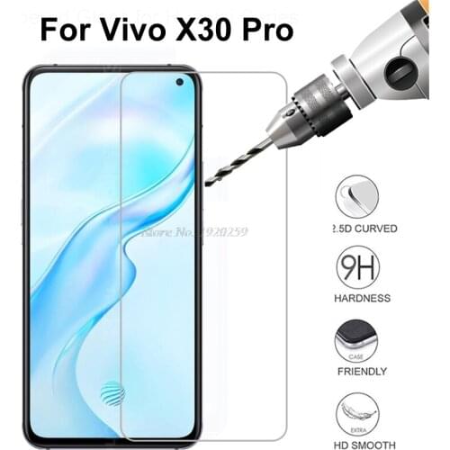 2pcs Tempered Glass For vivo X30 Pro Glass Screen Protector 2.5D Premium Tempered Glass For vivo X30 Pro V1938T Protective Film