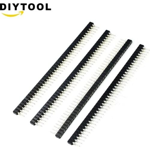 3Pcs 40Pin 2.54mm Single Row Round Female Pin Header Socket gold plated EFU