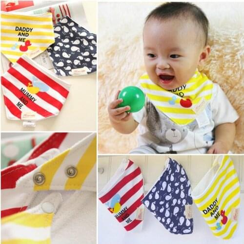 3pcs/Pack Cotton Soft Unisex Strong Water Absorption Triangle Slobber Towel