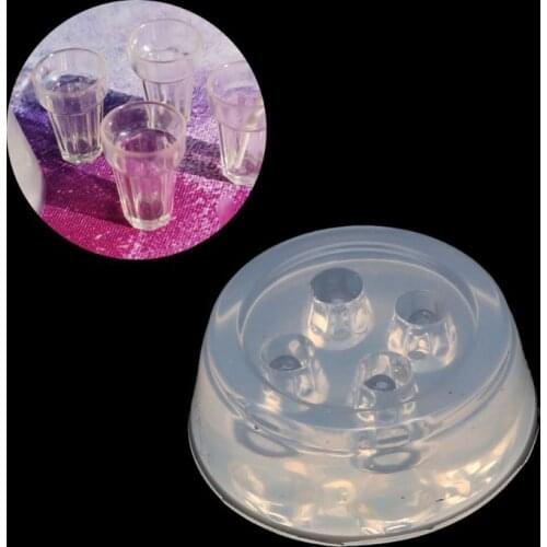 3D Mini Glass Bottle Resin Mold Drink Bottle Straw Milk Cup Resin Casting Mold GXMA