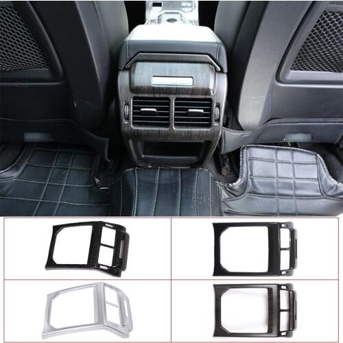 For Land Rover Range Rover Evoque 12-17 Carbon Fiber Style ABS Plastic Accessories Rear Row AC Vent Outlet Frame Cover Trim