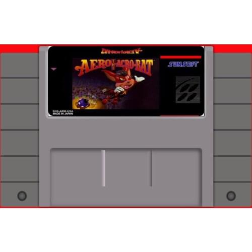 Aero the Acro-Bat 16 bit Big Gray Game Card For NTSC USA Game Player
