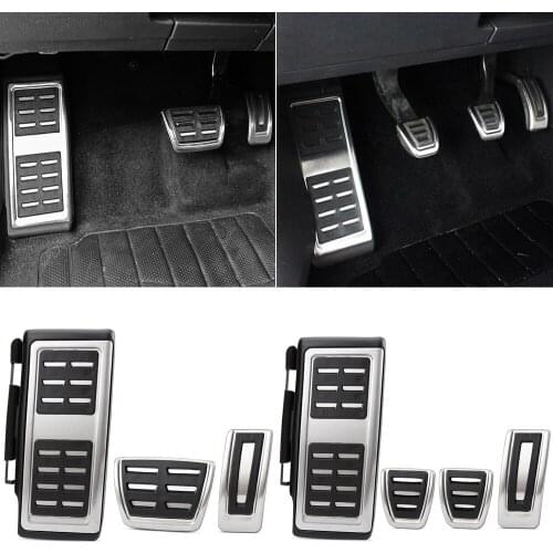 Car Stainless Steel Sport Accelerator Brake Foot Rest Pedal Cover For Volkswagen VW GOLF 7 MK7 Octavia A7 ( LHD )