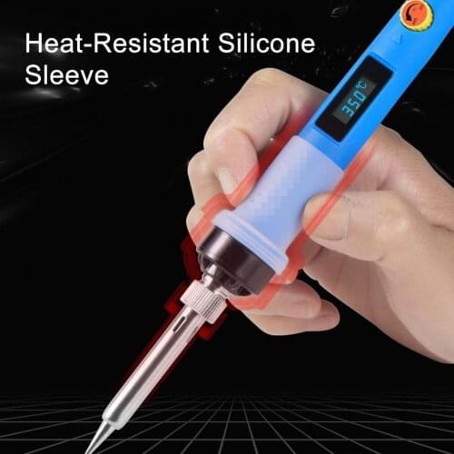 80W Electric Soldering Iron Digital Display Adjustable Temperature 110-220V Metal Fast Heating Soldering Pen for Electronic Appl