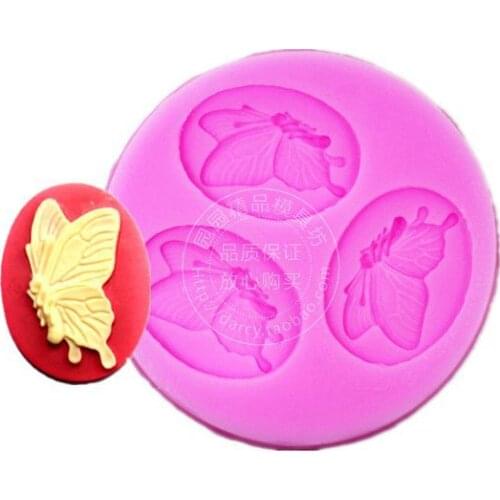 F088 Small Butterfly Silicone Fondant Mold Gum Paste Cake Decorating cake topper Mould