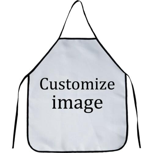 Customized Kitchen Apron For Woman Man Cooking Apron Home Baking Waist Bib Pinafore Cleaning Tools Photo Aprons