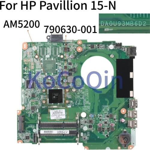 KoCoQin Laptop motherboard For HP Pavillion 15-N 15-F A6- AM5200 Mainboard DA0U93MB6D2 790630-001 790630-501 791176-501