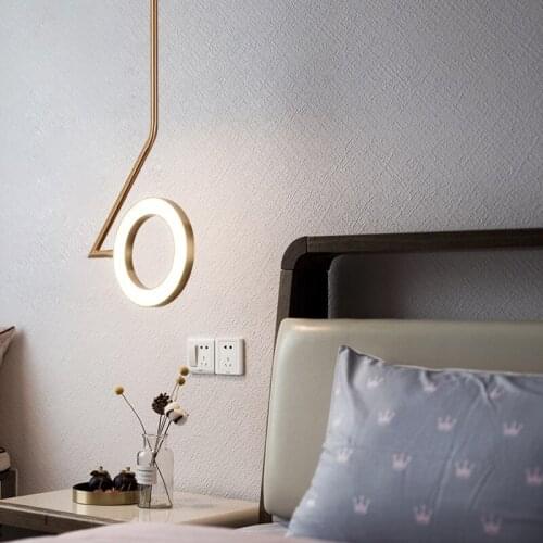 Nordic Minimalist Lustre Pendant Lights Lamp Lustre Led Modern Hanging Lamp LED Bedroom Bedside Designer Fixtures Home Decor