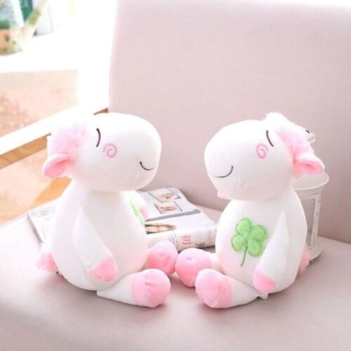 Cartoon Cute Clover Sheep Plush Dolls Toy Sheep Animal Plush Toys Soft Dolls Chirstmas Kid Gift Birthday Present