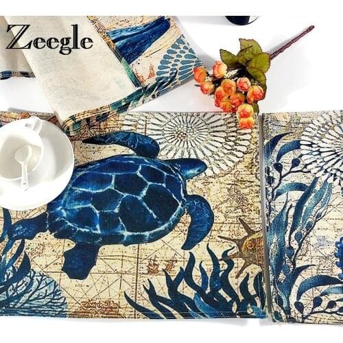 Zeegle Table Mats For Dining Table Cotton Linen Tableware Coaster Pads Table Placemats Bowl Plate Pads Kitchen Accessories Mats