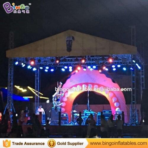 Customizable 3.5x3.6~6x5.6 meters inflatable shark arch for stage decoration / shark archway balloon for display toys