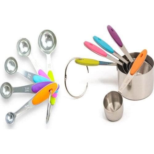 A New, Elegant, And Fun Way To Cook Or Bake Stainless Steel Measuring Spoon&cup Round Head Baking Tool Kitchen Accessories