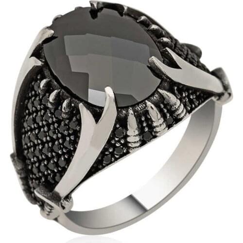 Original silver , Zulfikar Sword Male ,Ring, Good Quality and Affordable Stony ,Rings Types