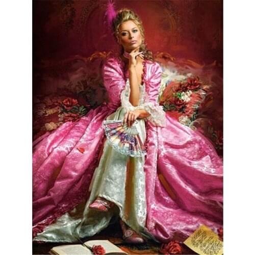 Portrait Woman Printed Canvas 11CT Cross Stitch Full Kit DIY Embroidery DMC Threads Craft Sewing Knitting Needlework Sales