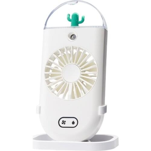 Portable Mini Handheld Fan USB Rechargeable Mini Humidifier Personal Table Fan N0PF