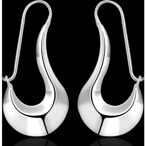 Earrings Silver Plated Earrings Silver Trendy Jewelry Earrings Mens Jewelry Wholesale Free Shipping zuay LE338