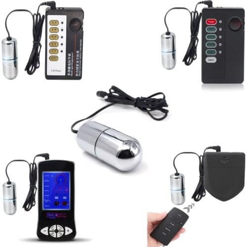 Strong Electric Shock Vaginal Stimulator Plug ump Eggs Clit Massager Stimulator Dildo Vibrator Anal Butt Masturbator Sex Tool