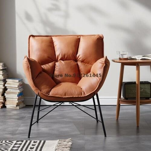 Modern minimalist light luxury Nordic single sofa chair lounge chair living room small apartment bedroom balcony reading tiger c