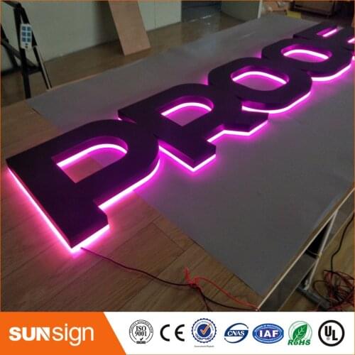 Top grade Backlit letter bulb acrylic led channel sign