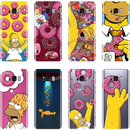 Back Cover For Samsung Galaxy S8 S9 Plus S5 S6 S7 Edge Anime Cartoon Donut Soft Silicone Phone Case For Samsung Note 4 5 8 9