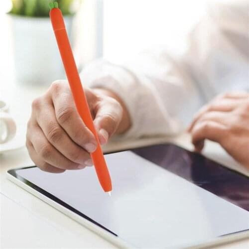 1pc Chic Carrot Shape Stylus Pen Protective Case Compatible for Apple Pencil 2