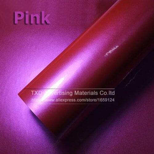 10/20/30/40/50/60X152CM Popular Glossy Pink Metallic Pearl Glitter wrap film for car decoration Pearl glossy Vinyl Film