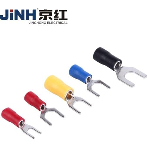 100Pcs 1.5-2.5MM2 Terminals Crimp Wire Cable Connectors SV2-3 Insulated Spade Female Electrical Crimp