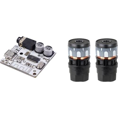 2 Pcs N-813 2PCS Microphone Cartridge & 1 Pcs Diy Bluetooth Audio Receiver Board
