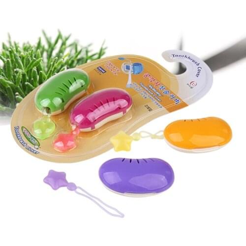 2PCS/LOT Sanitary Portable Toothbrush Cover Toothbrush Cases Personal Hygiene Peas toothbrush Cover