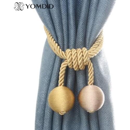 2019 Solid Color Curtain Rope With Ball Blinds High Shading Curtain Rope With 2 Colors Ball Accessory Curtain Rope Decorations