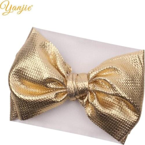 Waffle 7" Hair Bows Headband Solid Fabric Elastic Hair Bands Knot Headband DIY Girls Hair Accessories Party Accesorios Mujer