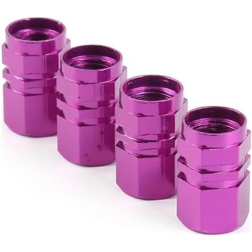 4 Pcs Car Truck Tire Wheel Air Valve Caps Tyre Cover Aluminum Alloy Tire Gas Cap Hexagonal Valve Cap Car Accessories