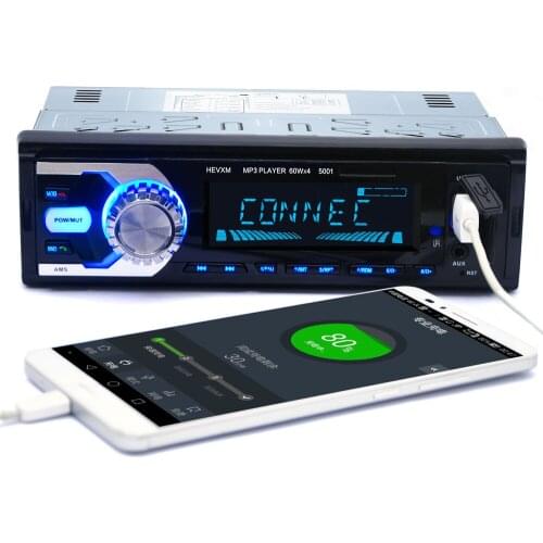 Car radio 1 Din MP3 Player FM Audio Music USB SD Digital Bluetooth with In Dash Slot AUX Input