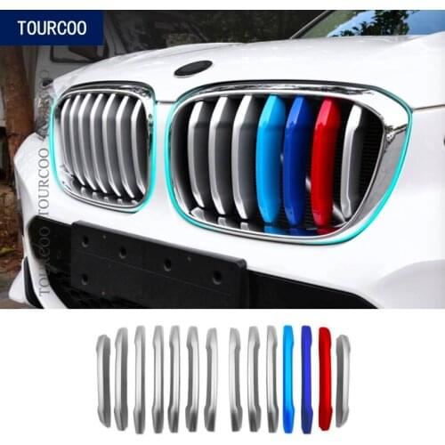 Car Styling Grille Trims Strips for BMW X3 2018 ABS Car Modified Garnish Accessories