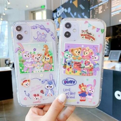 Shiny Duffy Bear Ballet Rabbit Soft Silicone Cases For iphone 11Pro SE 2020 XS MAX X XR 6 6S 7 8plus Blu-ray Cartoon Phone Cover