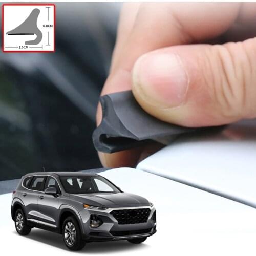 For Hyundai Santa Fe 2019-2022 DIY Car Seal Strip Windshied Spoiler Filler Protect Edge Weatherstrip Strip Sticker Accessories