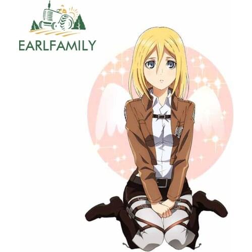 EARLFAMILY 13cm x 8.7cm For Attack on Titan Car Stickers Scratch-Proof Decal Waterproof Windshield Decals Suitable for JDM RV