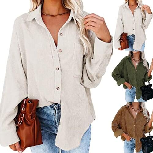 Feitong Women's Corduroy Shirts