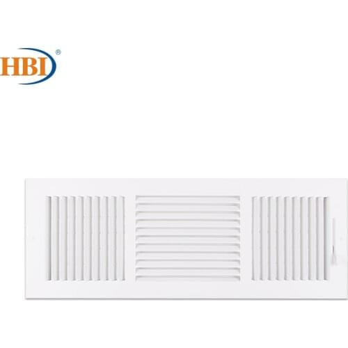 HBI 3-Way W18"xH6" Straight-Blade Ventilation Grille Air Outlet Valve Air Supply Register Air Vent Cover Steel Ceiling/Sidewall