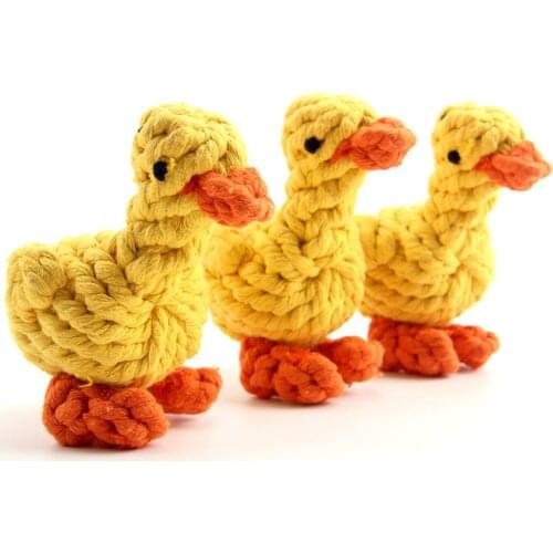 Pet Toys Pets Puppy Kitten Cartoon Duck Cotton Rope Chew Teeth Cleaning Molar Toy Pet Supplies Funny Product for Small Dog Toys