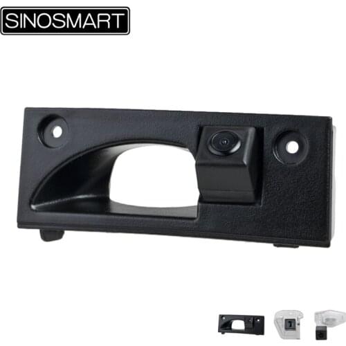SINOSMART Car Trunk Handle Rear view Reverse Backup Parking Camera for Honda Jade Vezel Odyssey Elysion 2012 to 2017