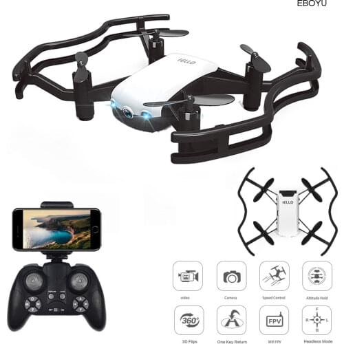 EBOYU F21W F21G Florld IELLO 720P Mini WiFi FPV RC Drone Altitude Hold Selfie Drone with APP Control RC Quadcopter Drone RTF